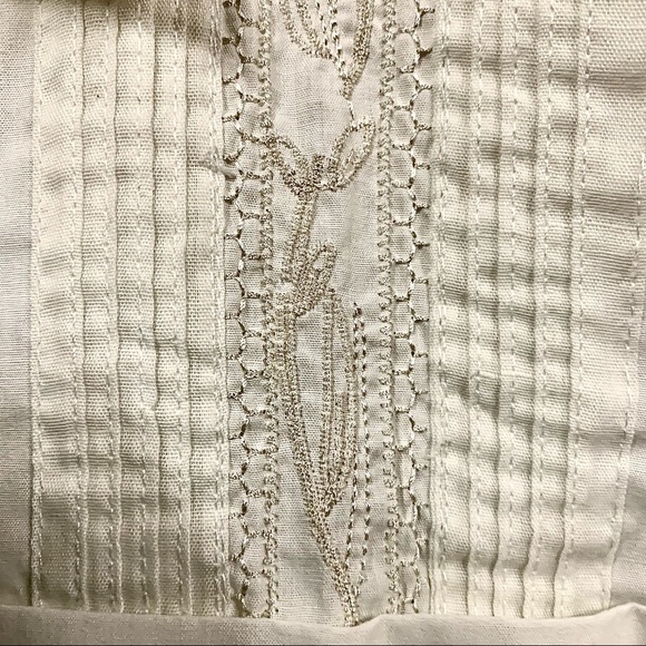 Cuban Guayabera Front Zip Shirt Size Large - Picture 6 of 11